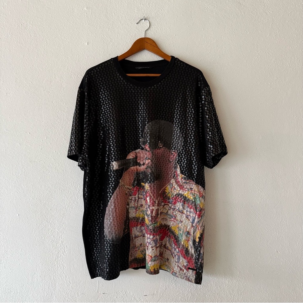 Sean John‎ Tshirt Black Hip Hop Tee Notorious BIG Biggie Smalls Size XL aprox.